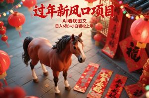 过年新风口项目,用ai春联图文,日入6张+小白轻松上手【揭秘】-知乎者也