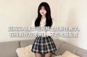 超真实AI美女短视频生成制作教学,在线制作方便快捷,不吃电脑配置,快速起号涨粉-知乎者也