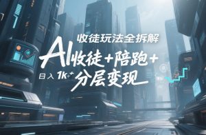 AI收徒玩法全拆解,靠“收徒+陪跑+分层变现”,纯靠流量变现,日入1k+-知乎者也