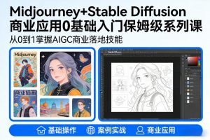 AIGC商业应用Midjourney+Stable Diffusion教程,0基础入门保姆级系列课-知乎者也