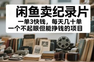 闲鱼卖纪录片,一单3快钱,每天几十单,一个不起眼但能挣钱的项目【揭秘】-知乎者也