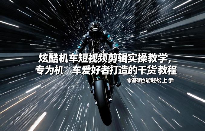 炫酷机车短视频剪辑实操教学，专为机车爱好者打造的干货教程，零基础也能轻松上手-知乎者也